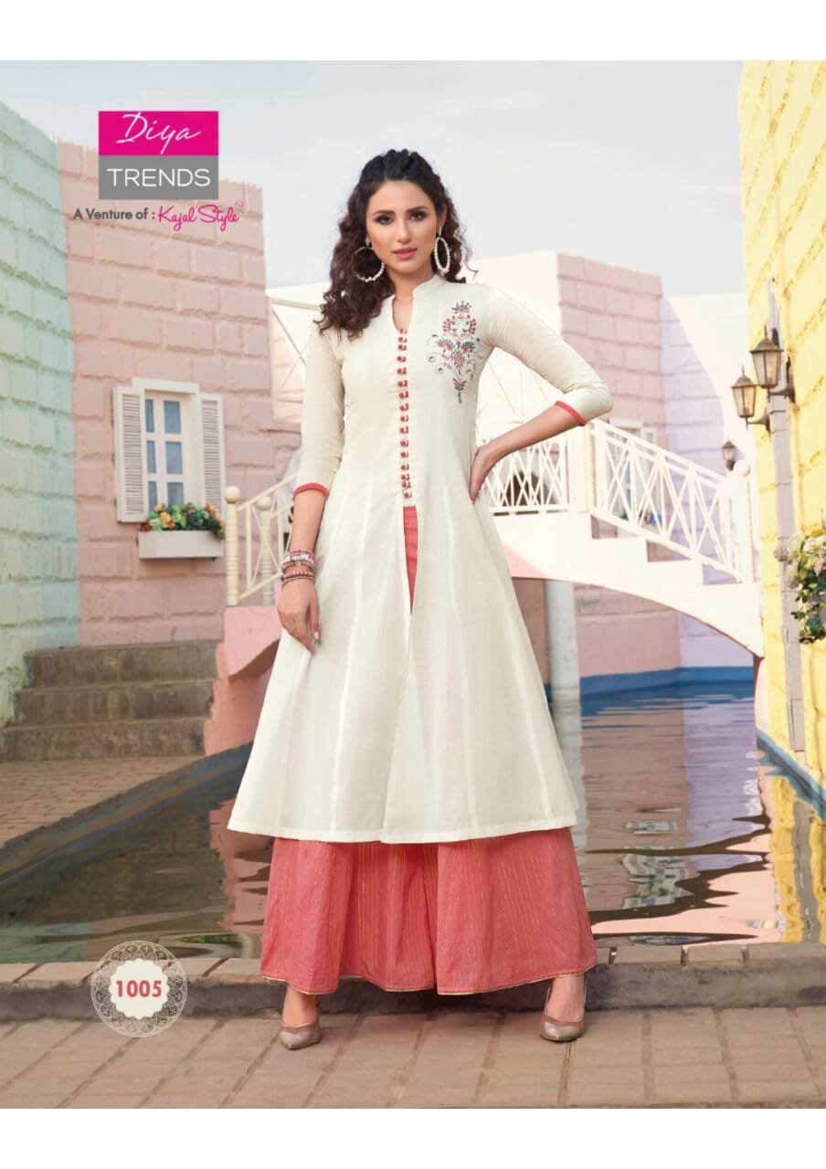 Diya Florence Vol-1 Rayon Cotton Kurti Supplier Diya Florence Vol-1 Rayon Cotton Kurti Supplier